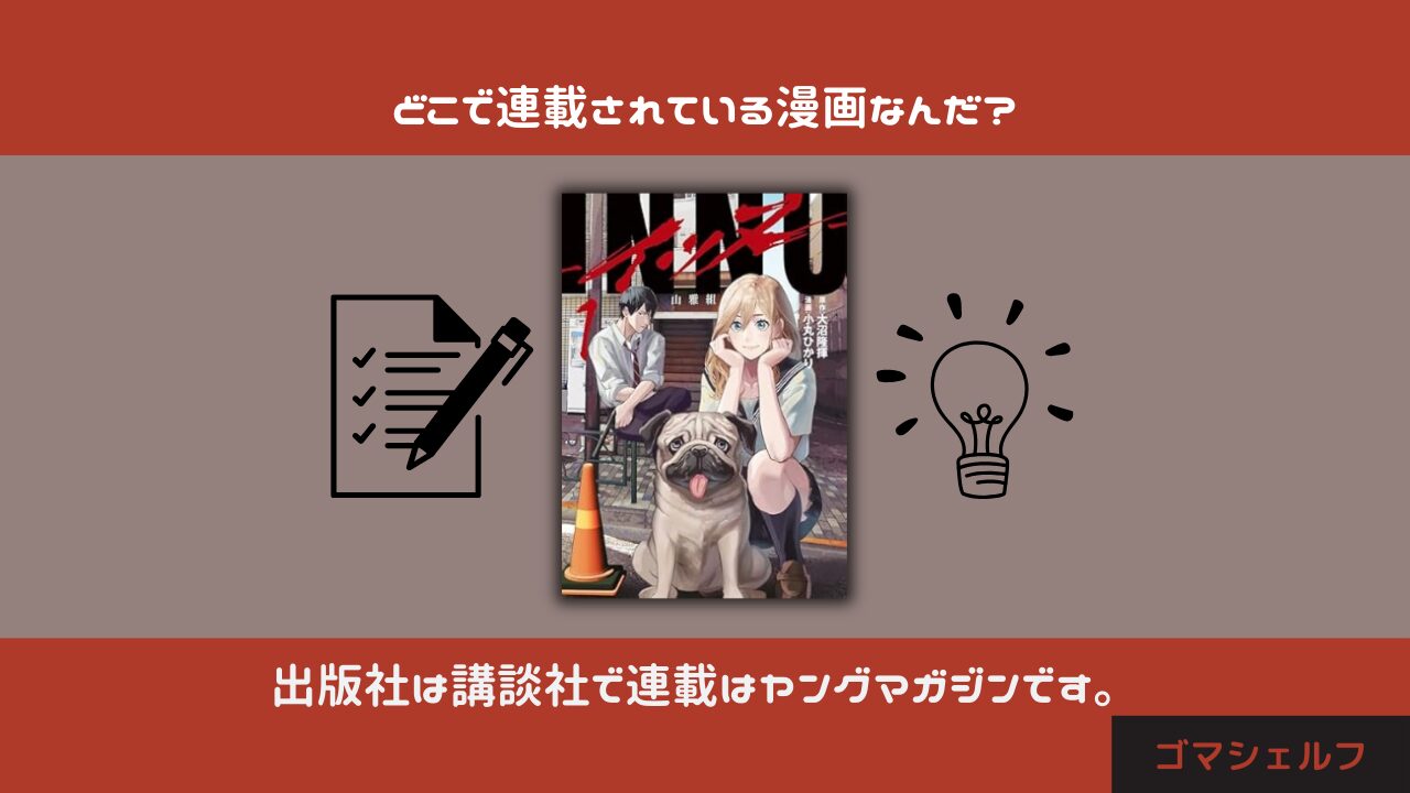 INNUの出版社や連載雑誌を紹介する画像