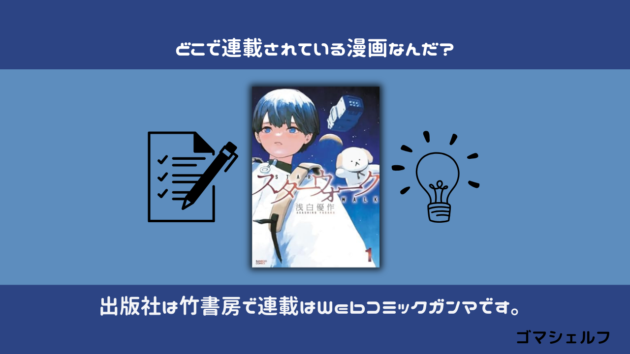 スターウォークの出版社や連載雑誌を紹介する画像